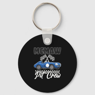 Race car birthday party racing family memaw pit keychain