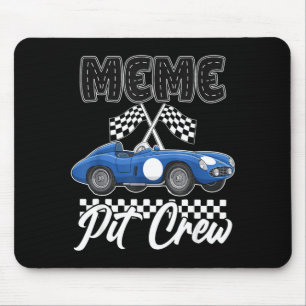 Race car birthday party racing family meme pit mouse pad