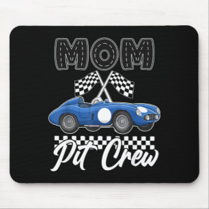 Race car birthday party racing family mom pit crew mouse pad