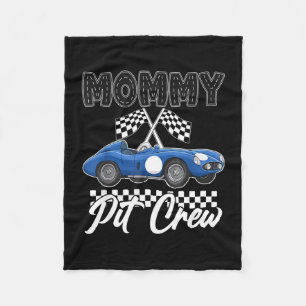 Race car birthday party racing family mommy pit fleece blanket