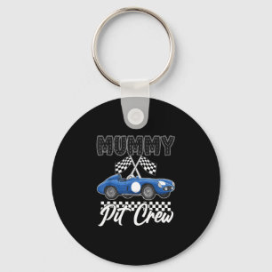 Race car birthday party racing family mummy pit keychain