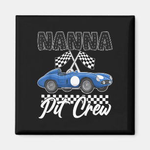 Race car birthday party racing family nanna pit magnet