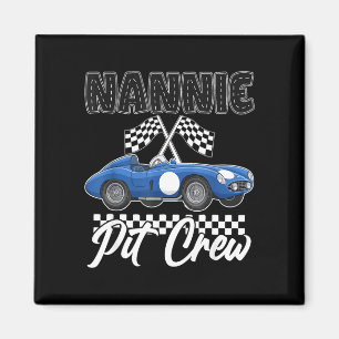 Race car birthday party racing family nannie pit magnet