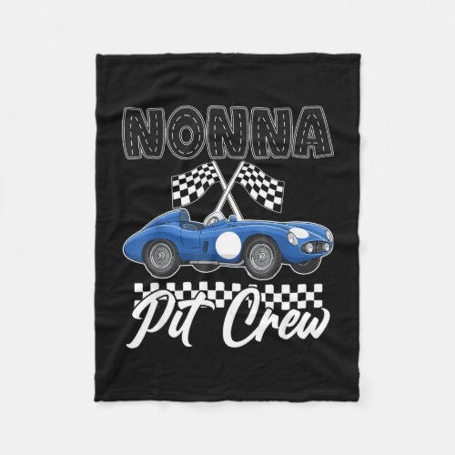 Race car birthday party racing family nonna pit fleece blanket