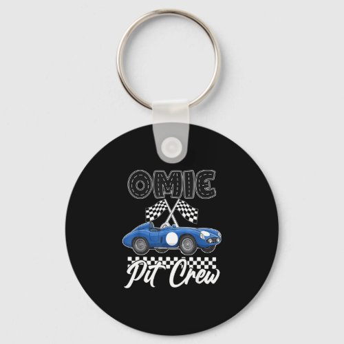 Race car birthday party racing family omie pit keychain