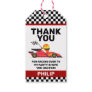 Race Car Birthday Party Thank You Favor Gift Tag