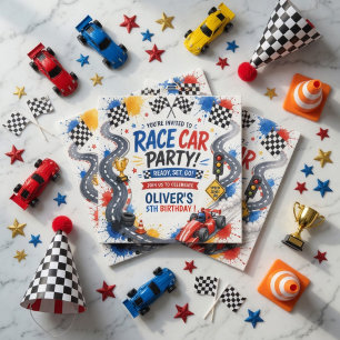 Race Car Birthday Personalized Racing Party Napkins