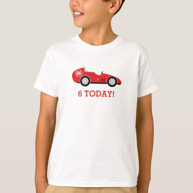 Race Car Birthday T-Shirt (Front)