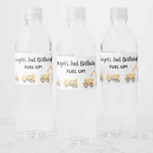 Race Car Birthday Water Bottle Label