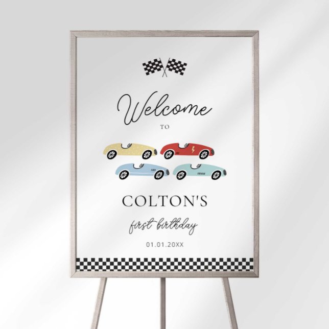 Race Car Birthday Welcome Sign (Creator Uploaded)