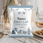 Race Car Blue Boy Birthday Chip Bag Wrapper<br><div class="desc">Make snack time extra fun with our Race Car Blue Boy Birthday Chip Bag Wrapper. Designed with playful race car details and a soft blue color palette, this wrapper is perfect for a race car–themed birthday celebration. Easy to assemble, it fits standard-sized chip bags and coordinates beautifully with your race...</div>