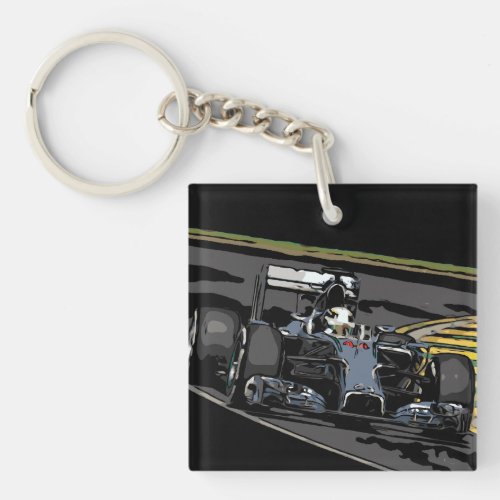 RACE CAR _ BORN TO RACE KEYCHAIN