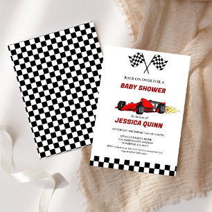 Race Car boy Baby shower Invitation