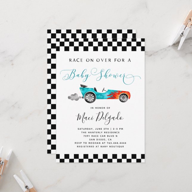Invitation Race Car Baby Shower Ideas Race Car Boy Baby Shower