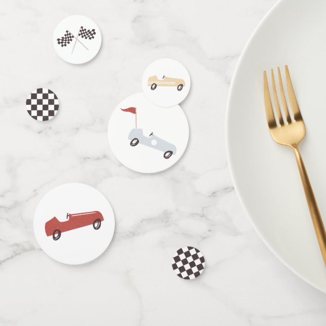 Race Car Boy Birthday Party Confetti (Group)