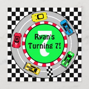 Race Car Boy's Birthday Invitation