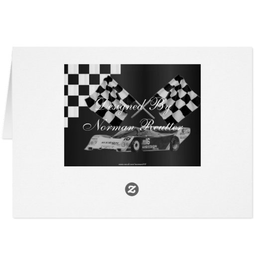 Race Car Card (Back Horizontal)
