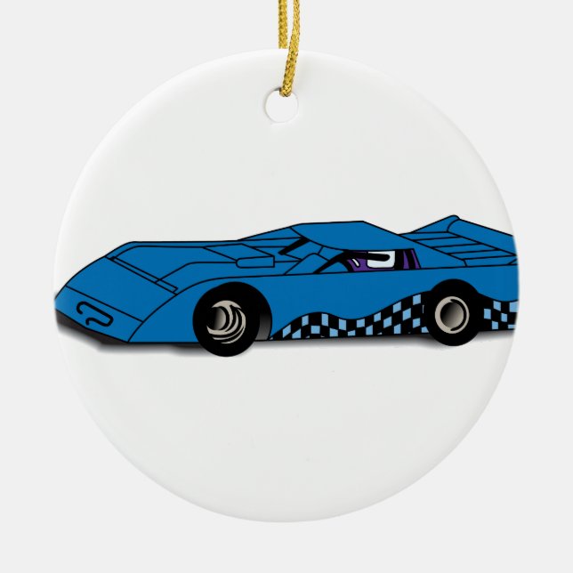 Race Car Ceramic Ornament (Front)
