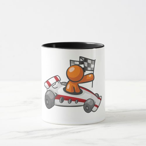 Race Car Checkered Flag Mug