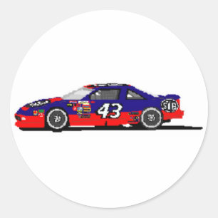Race Car Classic Round Sticker