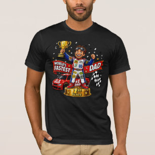 Race Car Dad World's Fastest Father's Day Gift T-Shirt