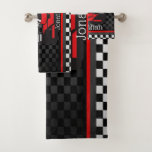 Race Car Design Bath Towel Set