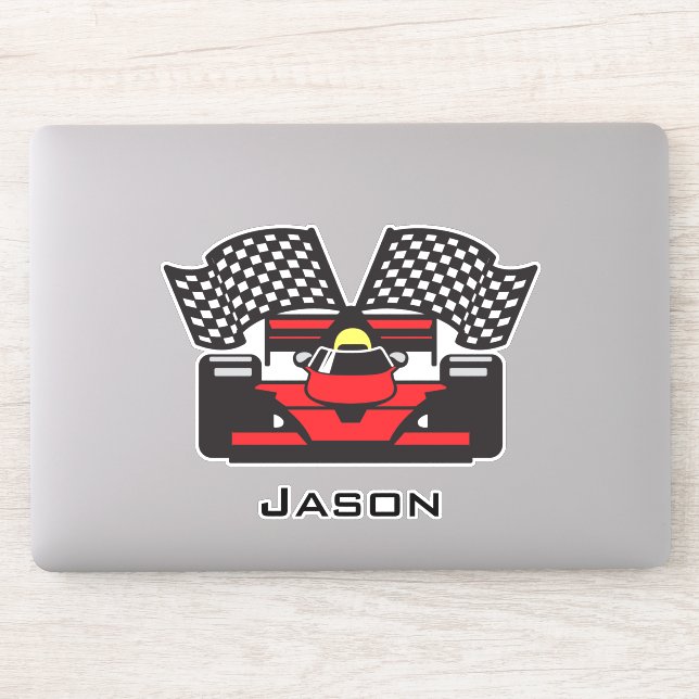 Race Car Design Contour Sticker (Computer)