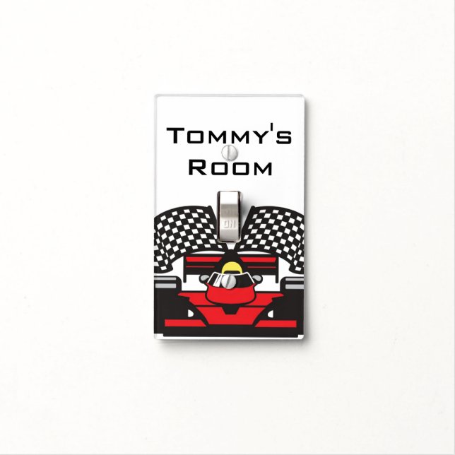 Race Car Design Light Switch Cover (In Situ)