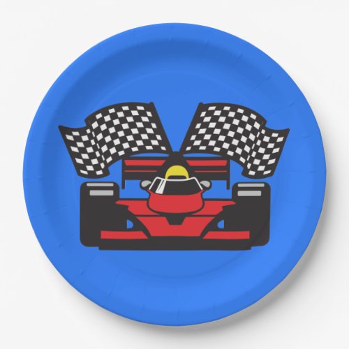 Race Car Design Paper Party Plate