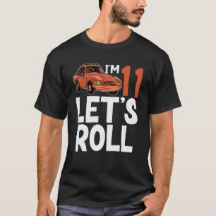 Race Car Driver 11th Birthday Driving Racing Grap T-Shirt