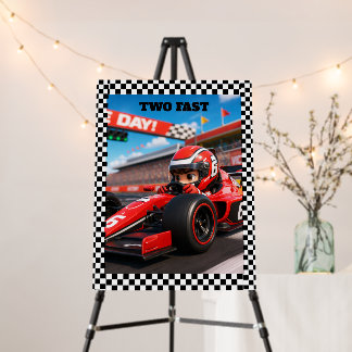 Race Car Driver Birthday Party Digital Download Foam Board