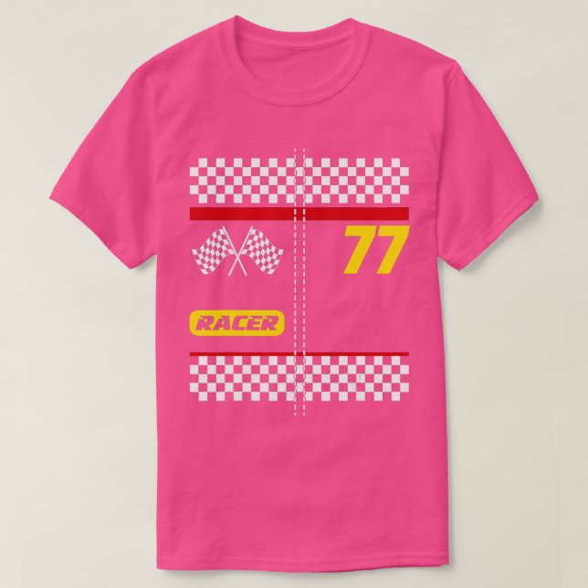 Race Car Driver Costume  for Halloween Boys Mens  T-Shirt (Design Front)