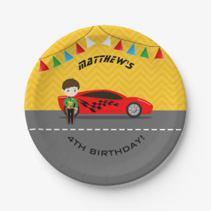 Race Car Driver Paper Plates