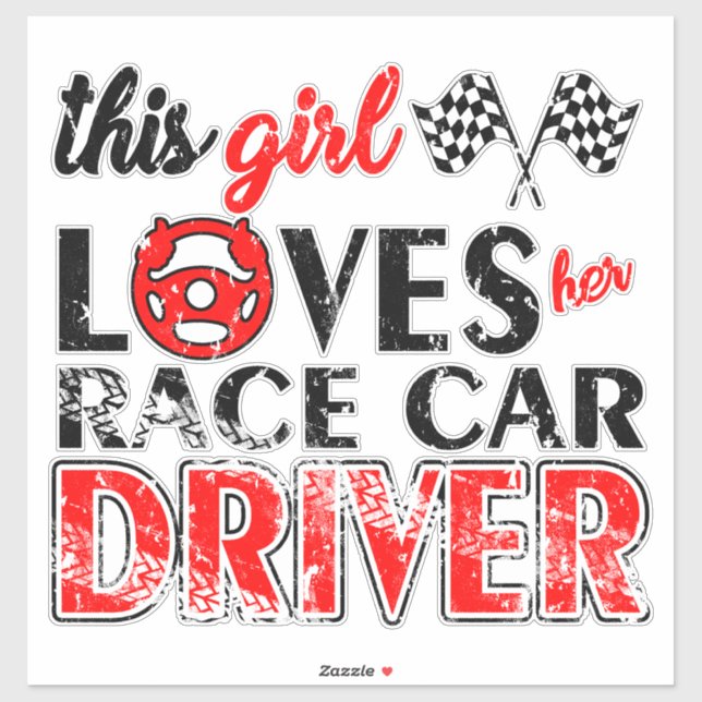 Race Car Driver Sticker (Sheet)
