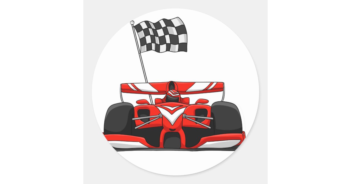 Race car extreme cartoon |Choose background color Classic Round Sticker | Zazzle Race car extreme cartoon |Choose background color Classic Round Sticker | Zazzle