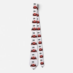 Race car extreme cartoon Choose background color Neck Tie