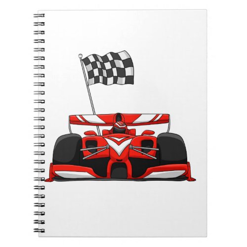 Race car extreme cartoon Choose background color Notebook