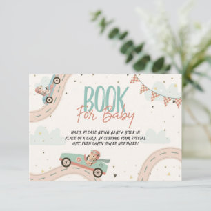 Race Car Fast Baby Shower Books For Baby Card