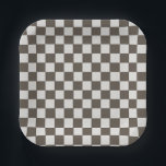 Race Car flag check Birthday Napkins Paper Plates<br><div class="desc">Race Car Flag black and white check. Fast One Race Car 1st Birthday napkin.</div>