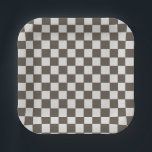 Race Car flag check Birthday Napkins Paper Plates<br><div class="desc">Race Car Flag black and white check. Fast One Race Car 1st Birthday napkin.</div>