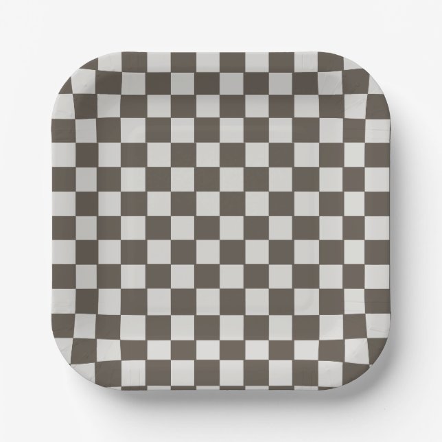 Race Car flag check Birthday Napkins Paper Plates (Front)