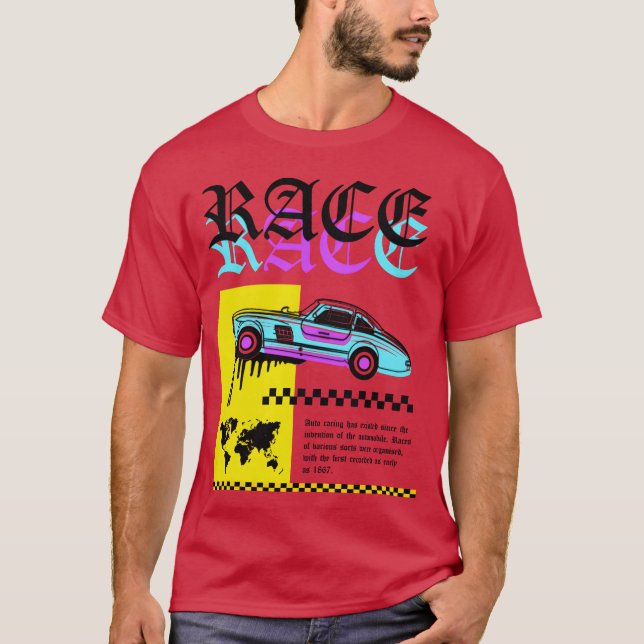 Race Car funny funny T-Shirt (Front)