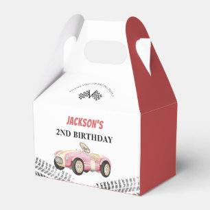 Race Car Girl Birthday Party Favor Boxes