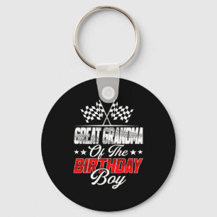 Race Car Great Grandma Of The Birthday Boy Racing Keychain