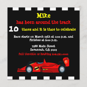 Race Car Invitation