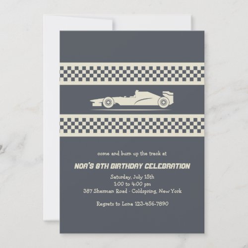 Race Car Invitation