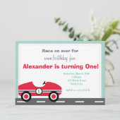 Race Car Invitation (Ride On Birthday for Boys) | Zazzle