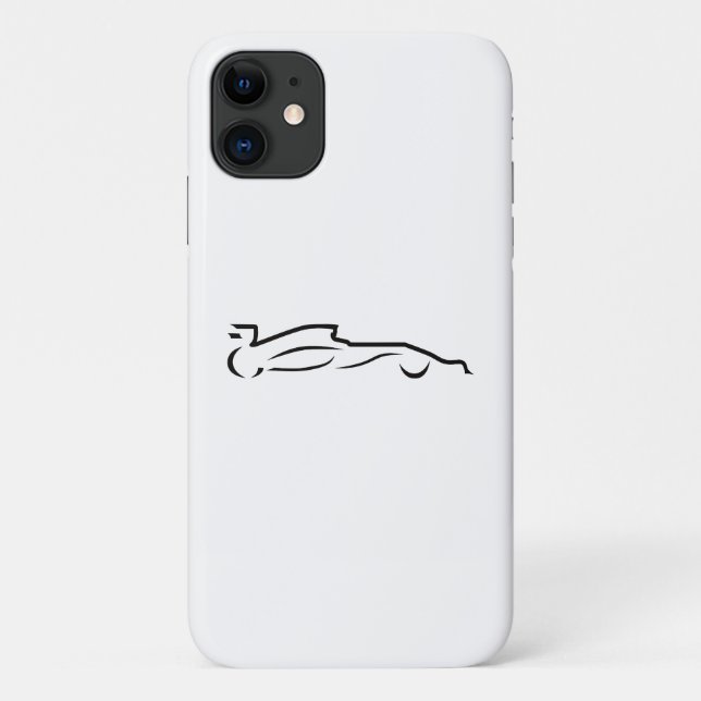 Race Car Line Drawing Silhouette Case-Mate iPhone Case (Back)