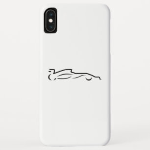 Race Car Line Drawing Silhouette iPhone XS Max Case