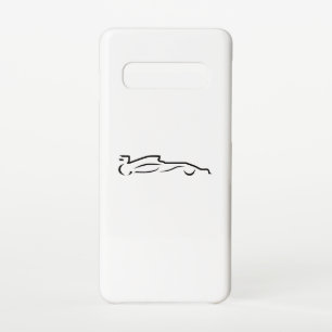 Race Car Line Drawing Silhouette Samsung Galaxy S10 Case
